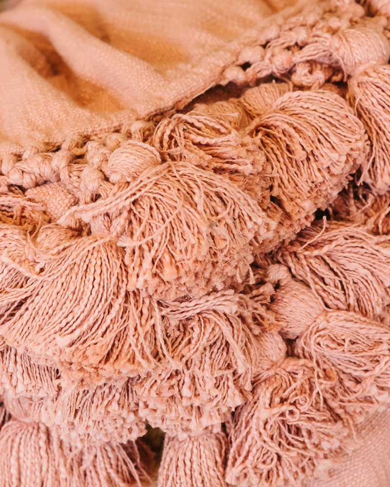 Woven Cotton Throw with Tassels - Image 2