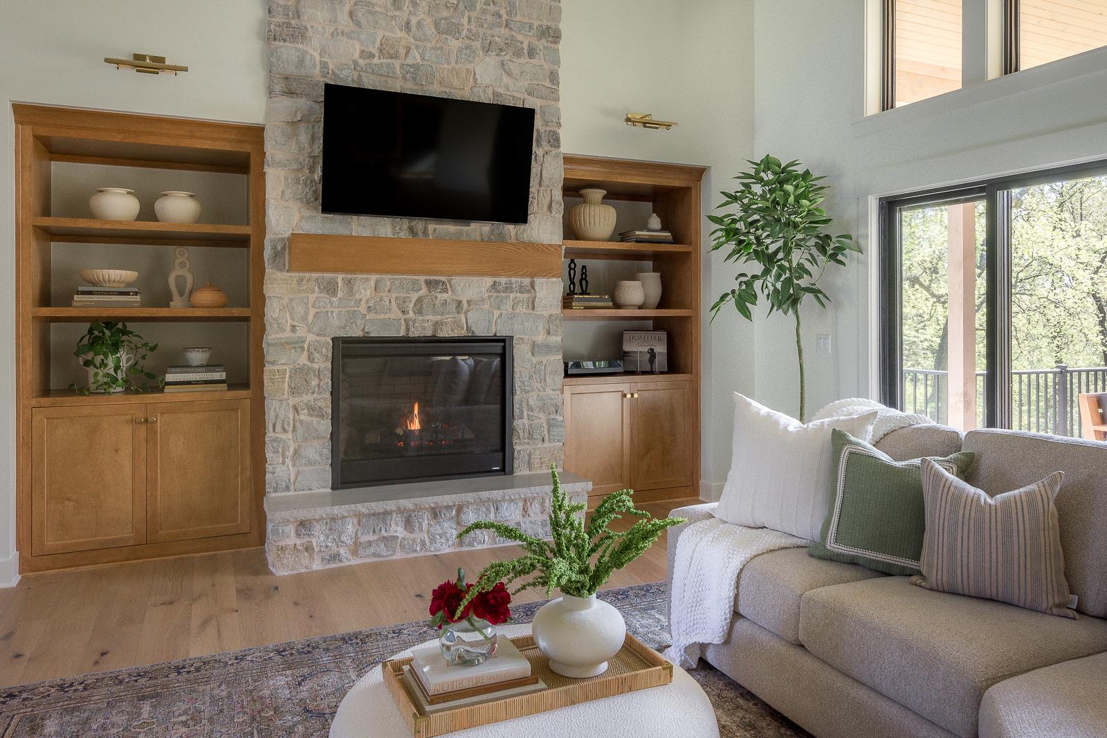 The folklore project family room was designed by Sara Svehla Interior Design, a luxury, high-end renovation, furnishings, and new-build interior design firm based in Kansas City, Missouri. 