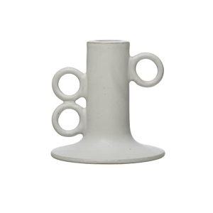 Stoneware Taper Candle Holder