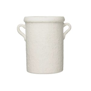 Distressed Coarse Terracotta Crock with Handles