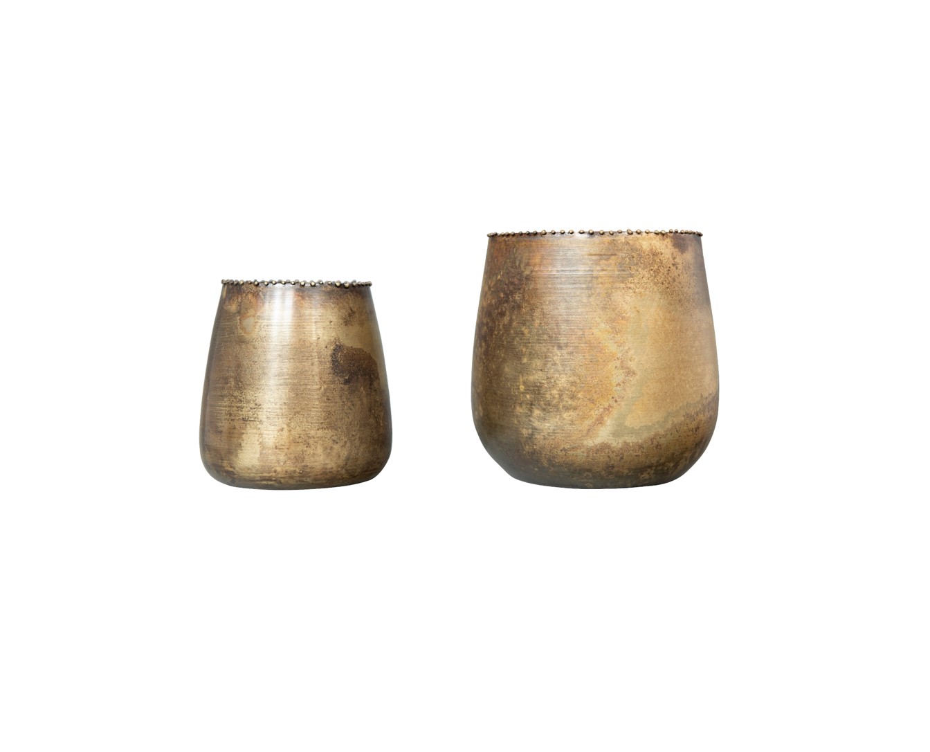 Metal Planters, Set of 2