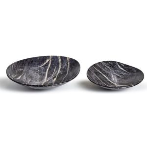 Faux Wood Bowls, Set of 2