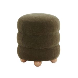 Cecelia Round Channel Tufted Ottomans