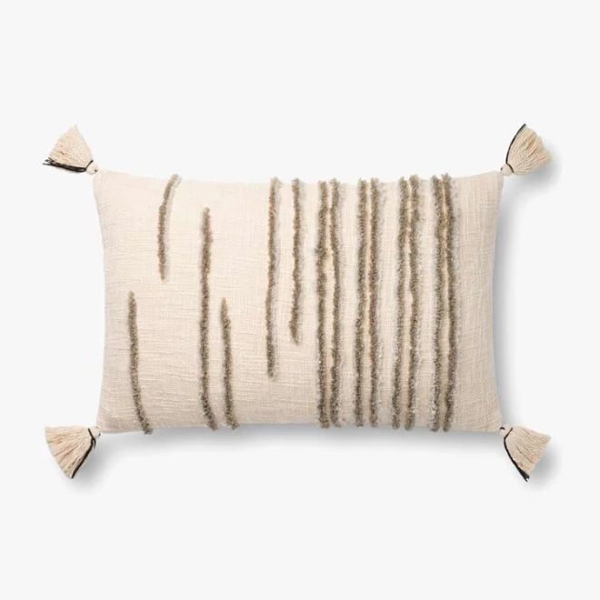 Striped Tassel Pillow