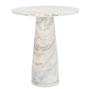 Valentia Tall Round Marble Accent Table