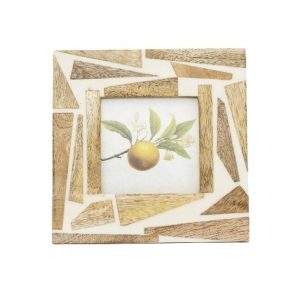 Square Wood & Resin Photo Frame