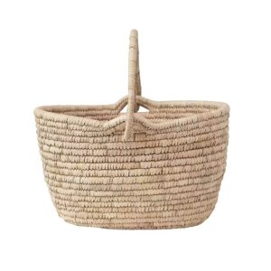 Hand-Woven Basket with Handle
