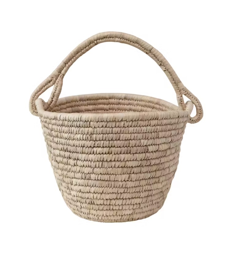 Hand-Woven Basket with Handle - Image 2