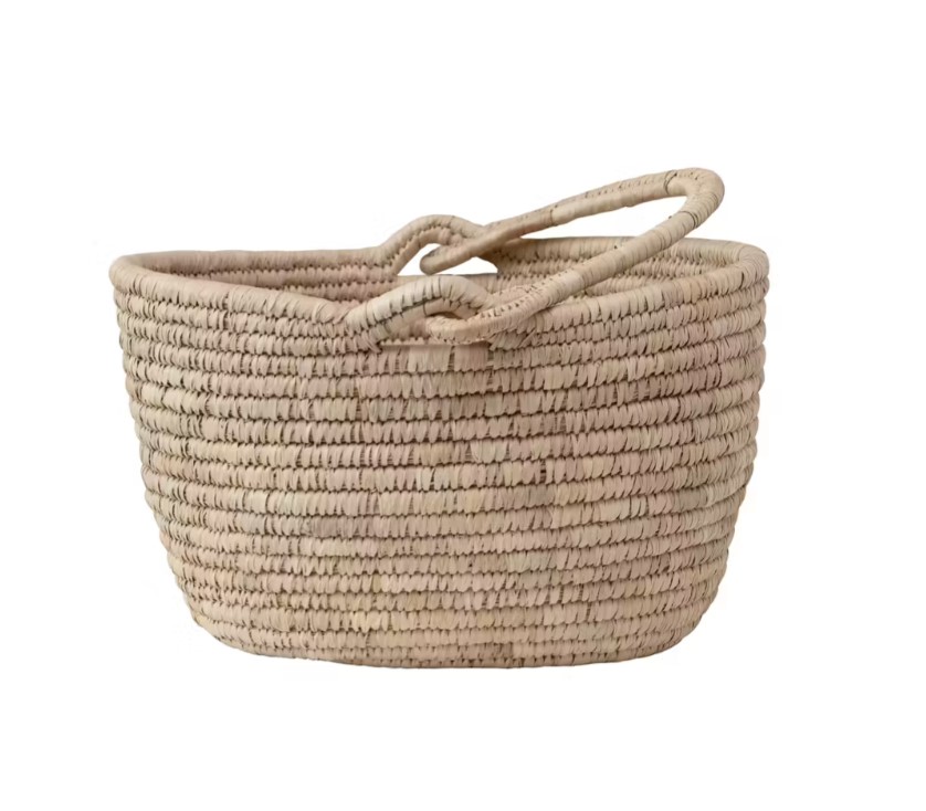 Hand-Woven Basket with Handle - Image 3