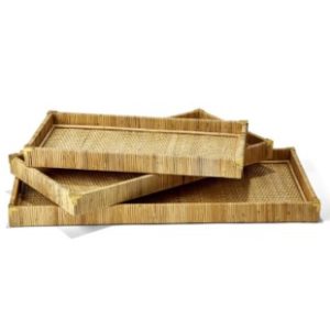 Oversize Rattan Tray